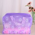 thumbnail image 3 of Organizador de maquillaje de viaje morado para baño y uso al aire libre, estuche de almacenamiento para artículos de tocador, estuche cosmético impermeable, 3 of 6