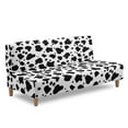 thumbnail image 2 of Xoenoiee Cow Pattern Futon Cover Stretch Sofa Bed Slipcovers Full Twin Queen Size Armless Couch Loveseat Protector Covers with Elastic Bottom for Living Room Bedroom Furniture, 2 of 7