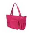 thumbnail image 4 of Bolsa de almacenamiento para lanas, bolso de hombro tejido, regalo para principiantes, organizador de hilo resistente, multifunción para accesorios de Rosa, 4 of 8