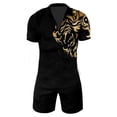 thumbnail image 2 of WILLBEST Pantalones Cortos para Hombre, Traje de Manga Corta 3D para Hombre, Pantalones Cortos Deportivos de Playa con Cuerpo Tropical, Traje Deportivo, 2 of 3