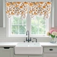 thumbnail image 5 of Tie Up Curtains for Windows Orange Floral Valance Adjustable Balloon Curtain Grey Eucalyptus Leaves Tie Up Shades for Kitchen Living Room Bedroom Privacy Curtain Drape 34x45 Inch, 5 of 9