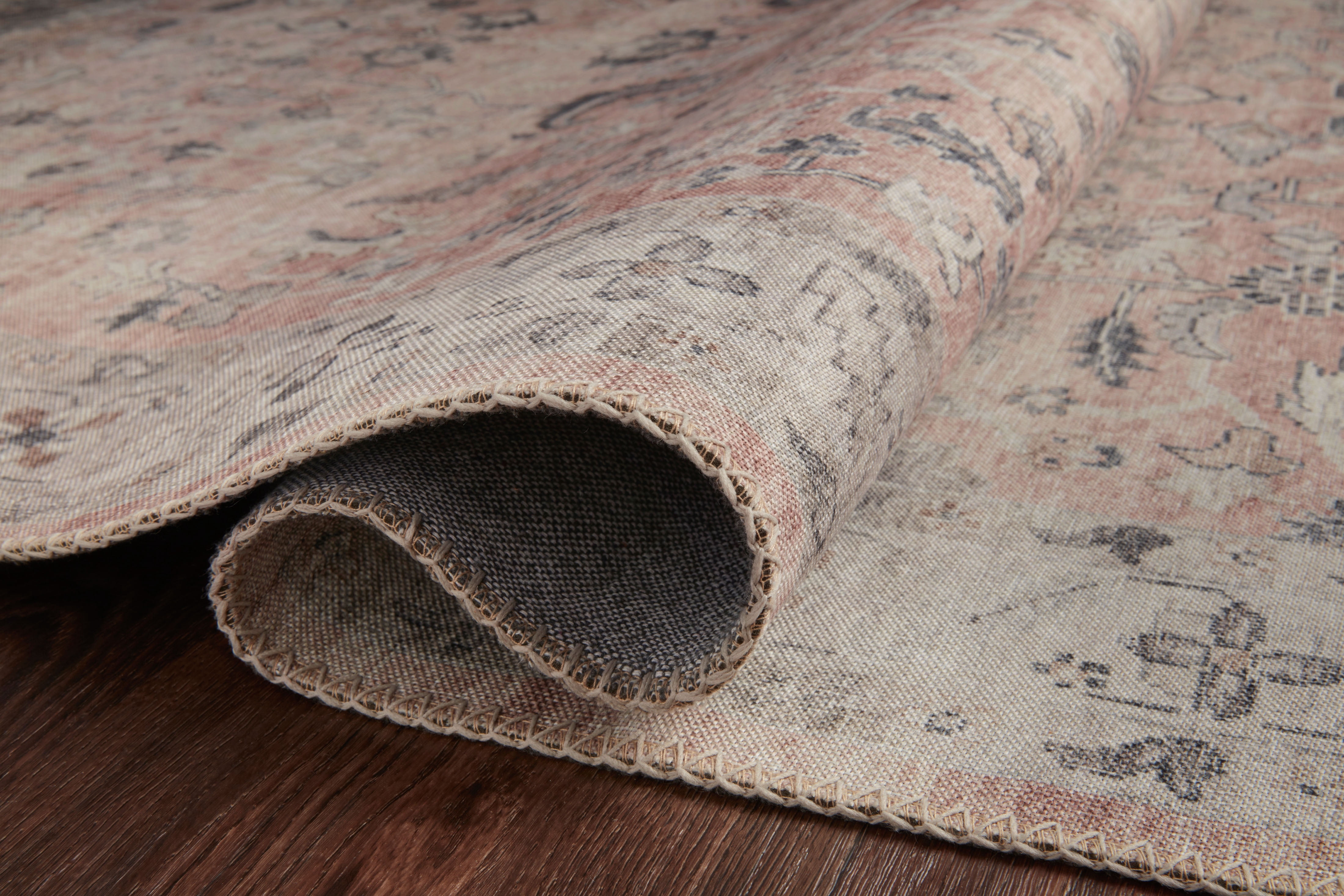 Loloi Hathaway Printed Oriental Area Rug, Blush / Multi, 5'-0" x 7'-6"