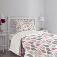 thumbnail image 3 of Ambesonne Geometric Quilted Bedspread Set 2 Pcs, Persian Teardrop, Twin Size, Pink Grey White, 3 of 5