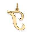 thumbnail image 3 of The Black Bow 14k Yellow Gold, Sophia Collection, Small Script Initial T Pendant, 3 of 4