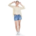 thumbnail image 4 of Blusa con abertura en espalda Roman Fashion /Juvenil, 8036 (Hueso) beige G, 4 of 5