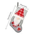 thumbnail image 3 of Christmas Stockings with Cute 3D Plush Swedish Gnome Holding Gift Box Xmas Hanging Stockings Christmas Decorations for Family Holiday Fireplace Party Decor, 3 of 5