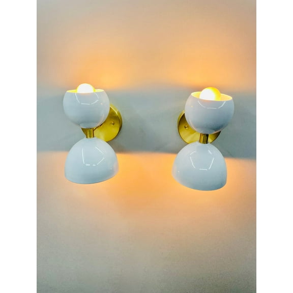 Set of Two Diabolo Wall Sconces - Italian Modern Stilnovo Style