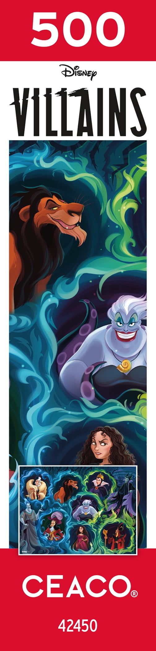 Ceaco Disney Villains Thomas Kinkade 500 Piece Interlocking Jigsaw Puzzle