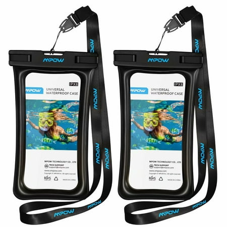 Mpow 2 Pack Floatable IPX8 Universal Waterproof Case, Dry Bag Cellphone Pouch for iPhone Xs Max/Xr/X/8/8plus/7/7plus Galaxy s9/s8 Note 9/8 Google Pixel up to 6.5