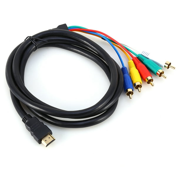 Cable convertidor de audio y video HDMI macho a 3 RCA AV HD 1080P de 5 pies Bodega Aurrera en linea