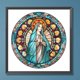 thumbnail image 1 of Cuadros Decorativos 5D bricolaje taladro redondo completo diamante pintura Jesús Virgen decoración del hogar (VIP1000) Wdftyju  embutido en tela, 1 of 9