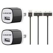 Liger Universal USB Wall Charger - Portable Travel Power Adapter Plug - Compatible with iPhone IPad, IPad Mini, iPod Touch, iPod Nano, Samsung Galaxy S5 S4 S3 Note 2 3 Android Phones