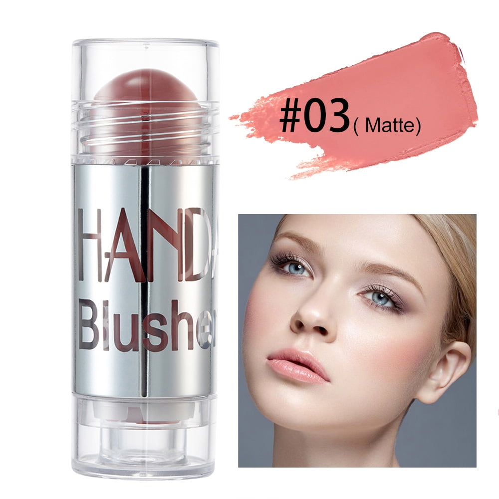Chubby Cream Blush Stick for Face Cheek Lip Eye, Light Translucent