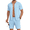Blue, variant on Men's 2 Piece Outfits Sets Casual Short Sleeve Button Down Knit Shirt and Shorts Sets Summer Beach Outfits