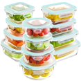 thumbnail image 1 of Contenedores de vidrio para almacenamiento de alimentos HOMBERKING, 12 juegos, azules, 1 of 7
