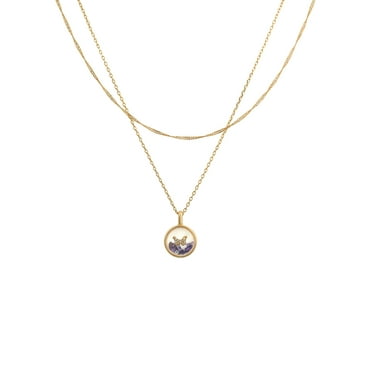 Believe by Brilliance Crystal and Cubic Zirconia Round Shaker Necklaces in 14KT Gold Flash Plated