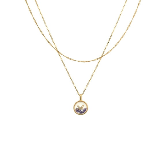 Believe by Brilliance Crystal and Cubic Zirconia Round Shaker Necklaces in 14KT Gold Flash Plated