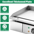 thumbnail image 3 of Kagrote Large Electric Grill Pan 1700W Countertop Griddle Large Electric Griddle Stainless Steel Heavy Duty Hot Plate with Adjustable Temperature 90F-575F for Restaurant workable, 3 of 9