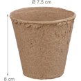 thumbnail image 3 of Juego de macetas biodegradables Yjmei para jardinería 50 piezas redondas 8 cm color beige, 3 of 5