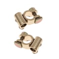 thumbnail image 3 of 2pcs Car Battery Terminal Connector Golden Auto Clamp End Set, 3 of 8
