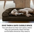 thumbnail image 6 of FurHaven Pet Products Plush & Suede Pillow Sofa Pet Bed for Dogs & Cats - Espresso, Jumbo, 6 of 10