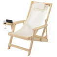 thumbnail image 5 of W Unlimited Romantic 2-piece Wood and Canvas Adirondack Furniture Set in Natural, 5 of 5