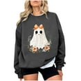 thumbnail image 2 of SDNall Long Sweatshirts for Women, Long Sleeve Blouses for Women, Women'S Long Sleeve Blouses, Fashion Women'S Printed Casual Long Sleeve Ladies Loose Hoodless Sweatshirts Blouse, 2 of 4