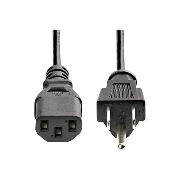 StarTech.com 10ft (3m) Heavy Duty Power Cord, NEMA 5-15P to C13 AC Power Cord, 15A 125V, 14AWG, Replacement Computer Power Cord, Monitor Power Cable, NEMA 5-15P to IEC 60320 C13 Power Cord - PC Power Supply Cable - Power cable - IEC 60320 C13 to NEMA 5-15 (M) - 10 ft - black