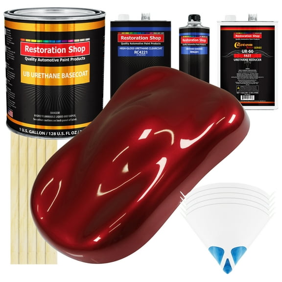 Fire Red Pearl Gallon URETHANE BASECOAT CLEARCOAT Car Auto Paint FAST Kit