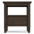 thumbnail image 5 of Simpli Home Warm Shaker Solid Wood 20 inch Wide Transitional End Table in Warm Walnut Brown, 5 of 12