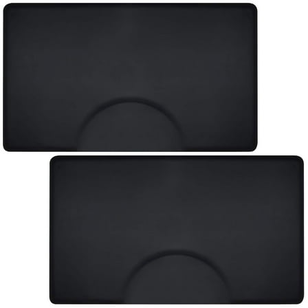Saloniture 3 ft. x 5 ft. Salon & Barber Shop Chair Anti-Fatigue Floor Mat - Black Rectangle - 1/2 in. Thick - 2 Pack