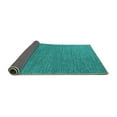 thumbnail image 2 of Ahgly Company Indoor Square Solid Turquoise Blue Modern Area Rugs, 8' Square, 2 of 4