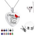 thumbnail image 1 of Collar de acero inoxidable con forma de corazón de melocotón torcido para hombres y mujeres, colgante conmemorativo de amante de ataúd cinerario de estilo europeo y americano, 1 of 6