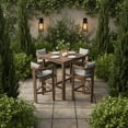 thumbnail image 2 of Meridian Furniture Newport Acacia Wood Patio Square Bar Table w/ Cover, 2 of 13
