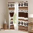 thumbnail image 3 of Homewish Western Horseshoe Black Out Curtains for Teens,Geometric Stripes Lines Curtains Pack of 2 (42x63 Each),Southwestern Theme Bedroom Curtains,Super Cozy Room Decor, 3 of 6