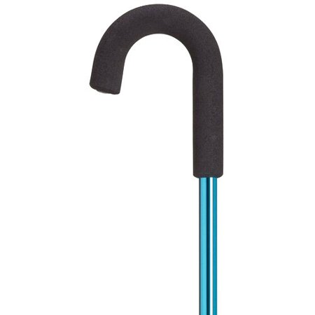 Blue Microban Handle - Women's Crook Handle Cane Color: Blue