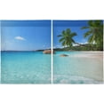 thumbnail image 2 of Coolnut Palm Tree Kitchen Curtains 2 Panels, UV Protected Tier Curtains Half Window Curtains for Guest Room Bathroom Sink Laundry Room Basement,24"x 27", 2 of 6