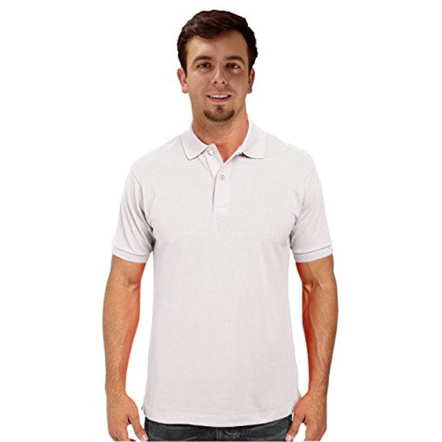 Peach Couture Polo Piqué Classique à Manches Courtes pour Hommes