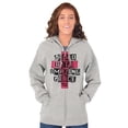thumbnail image 3 of Saved Amazing Grace Christian Unisex Fleece Graphic Zip Up Hoodie Brisco Brands 2X, 3 of 5
