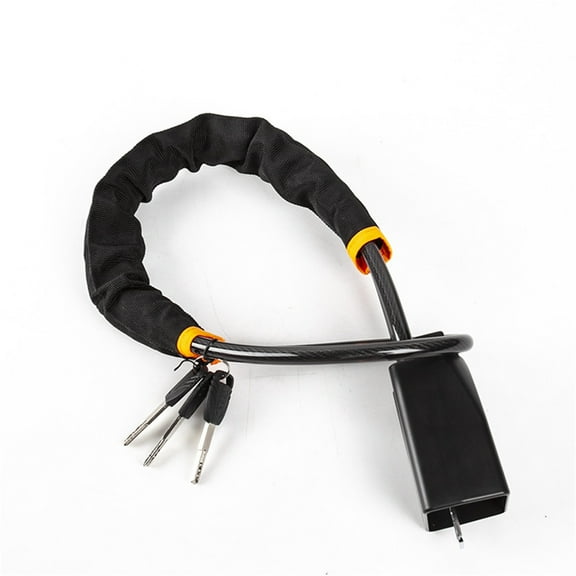 JingChun Car Steering Wheel Lock, Seat Belt Lock, Anti-theft Device, Maximum Length 19 Inch, 3 Keys, Multi-Function, Suitable for Most Vehicles, SUV, Golf Cart Security