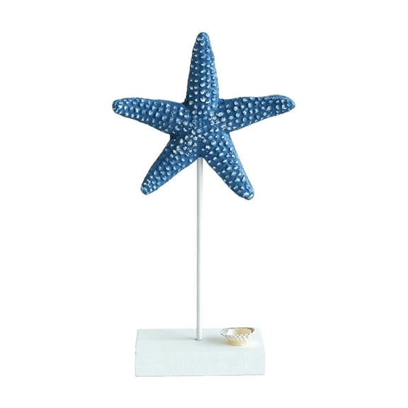Starfish Tabletop Ornament Nautical Beach Style Decor With Base for Table Shelf Cabinet and Coastal Room Decor