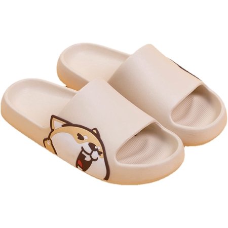 

Fun Slippers for Women and Men Corgi Puppy Dog Cute Slippers Comfy Sandals Non-Slip Quick Drying Slipper for Indoor & Outdoor