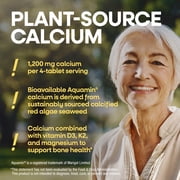 Nature's Way Alive! Calcium Max Absorption Tablets, Vitamin D3, Vitamin K2, Magnesium, 60 Count