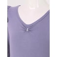 thumbnail image 5 of YONGHS Girls Long Sleeve Ballet Leotard Dance Top Gymnastics Bodysuit Ballerina Romper Team wear Purple 5-6, 5 of 7