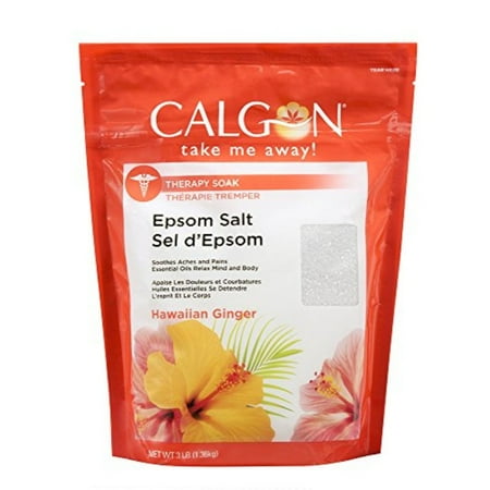 (2 pack) (2 pack) Calgon Epsom Salt, Hawaiian Ginger, 3 Lb