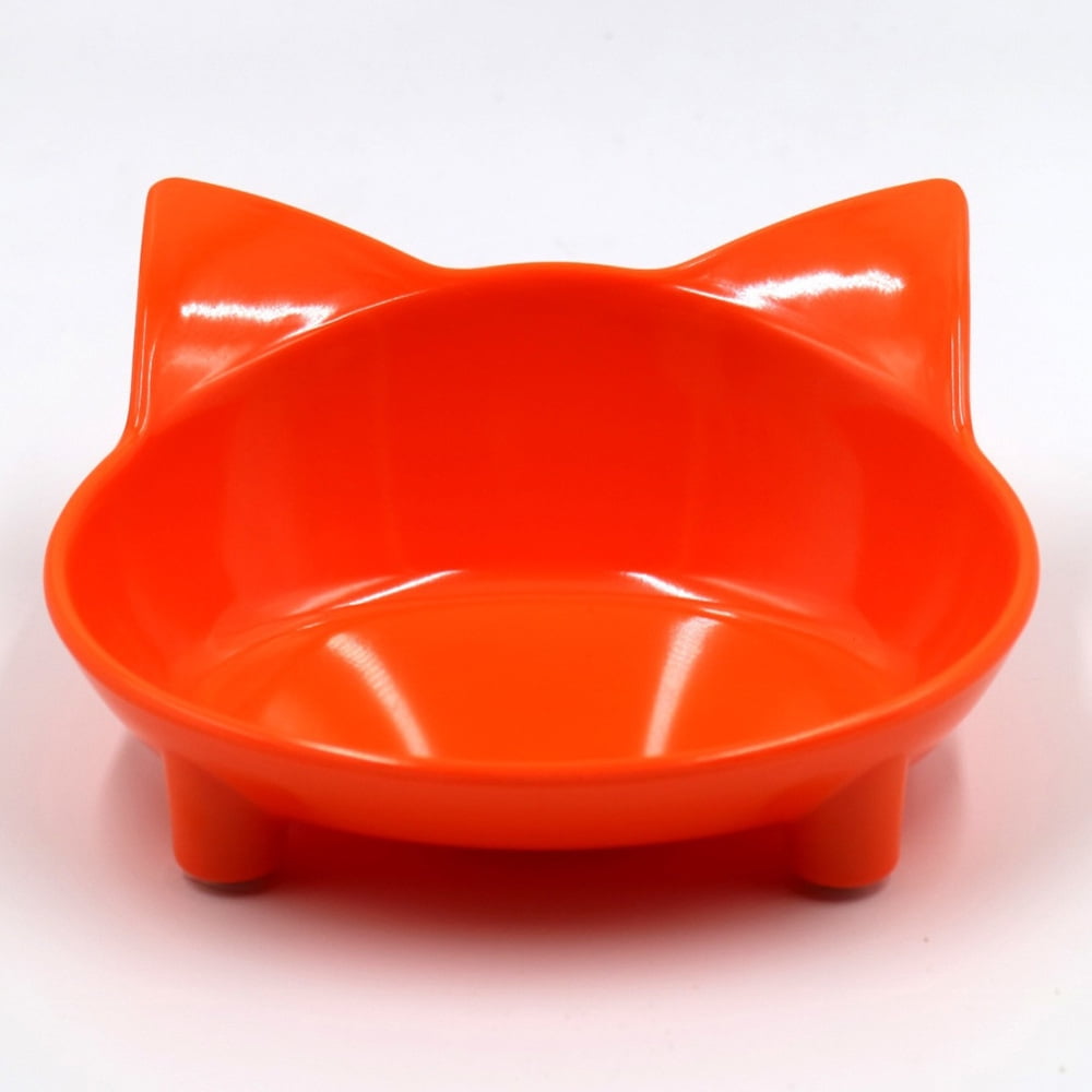 Shallow Cat Food Bowl Wide Dish Non Slip Cats Feeding For Relief