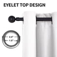thumbnail image 6 of FLASHLUMI 2 Panels 52" x 72" Outdoor Waterproof Curtains, Grommet Blackout Privacy Drapes for Patio, Porch, Gazebo, White, 6 of 8