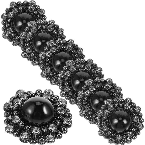 UPOUART Round Alloy Buttons Black for Sewing and Decorating Sturdy Fashionable