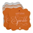 thumbnail image 3 of Inkdotpot Real Rose Gold Foil Let Love Sparkle Wedding Tags Favor Bracket Shape Hang Pack Of 100 Paper Tags, 3 of 6