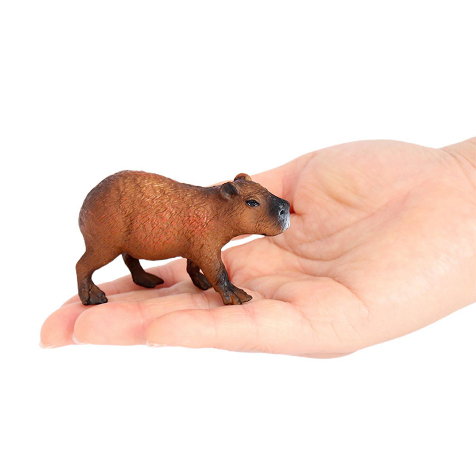 Simulated Animal Model Cognitive Playset Capybara Statue Capybara Figurines  Model for Children Sand Table Desktop Ornament Party Toy Diorama Style A